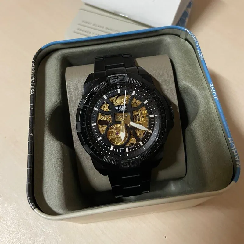 Fossil Bronsion Automatic Black Stainless Steel Men's Watch- ME3217